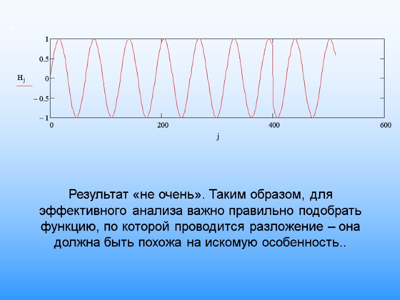 Результат «не очень». Таким образом, для эффективного анализа важно правильно подобрать функцию, по которой